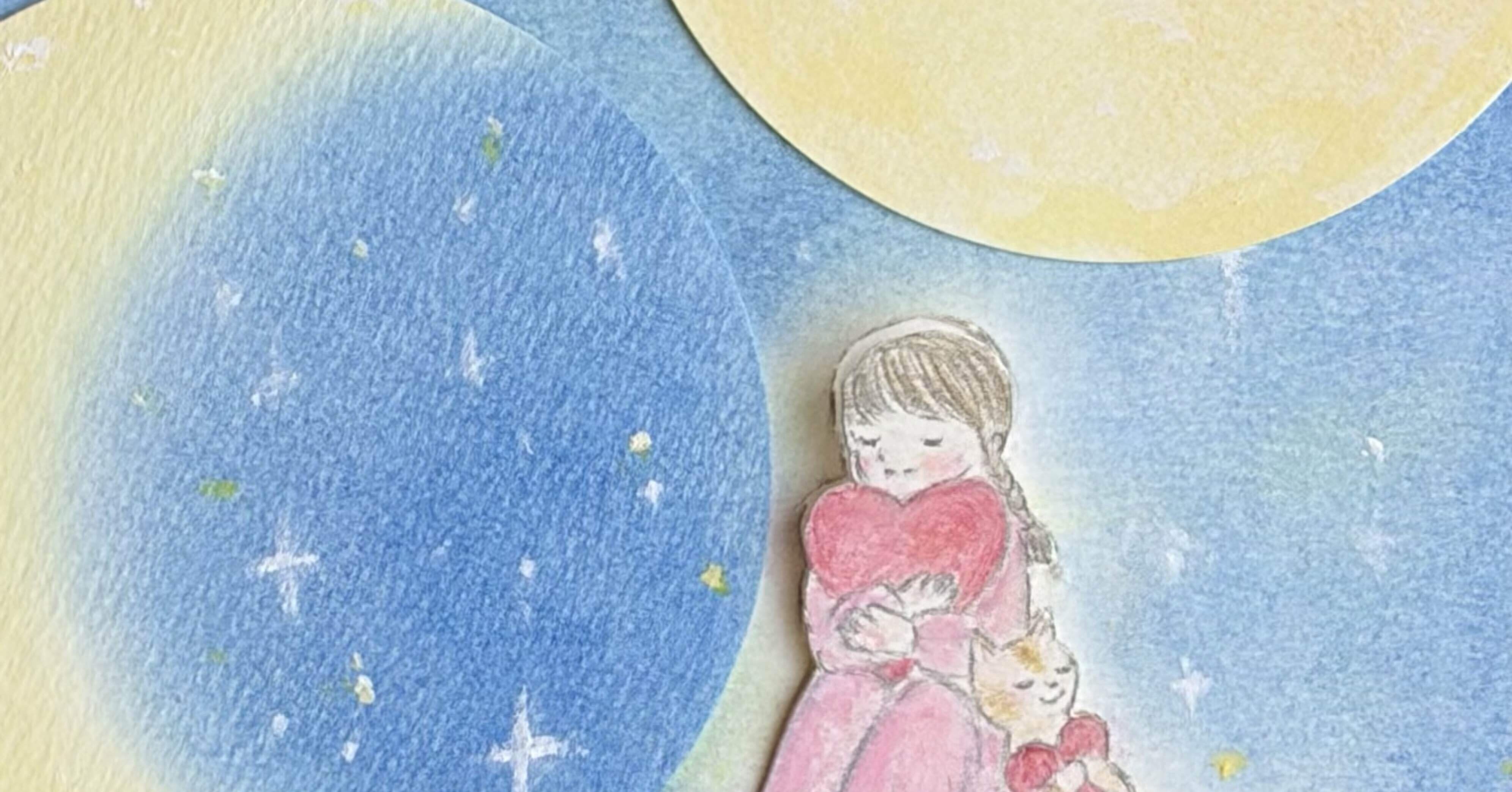 プチ切り絵「お月さま」｜hoho