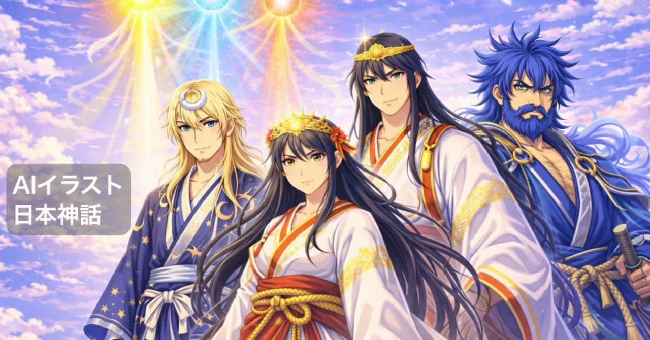 AIイラスト日本神話｜3．イザナギとイザナミの別れ｜ほぼ63世ヤマトタケル