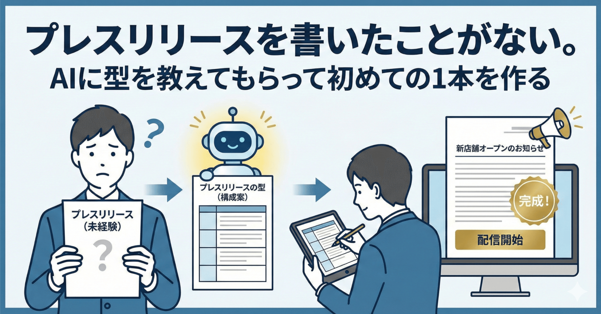 プレスリリースを書いたことがない。AIに型を教えてもらって初めての1本を作る｜こうの