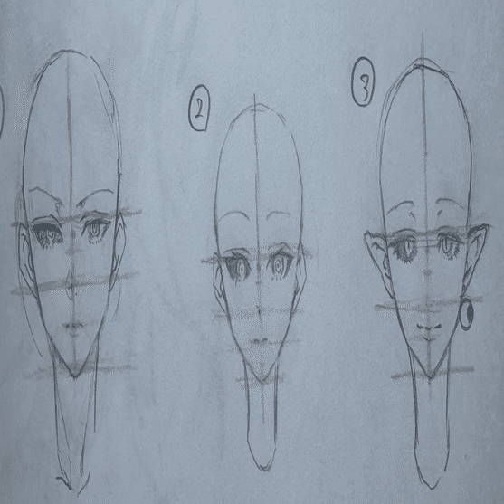 自分の顔の絵 顔の描き方とオリキャラ紹介1｜つづり