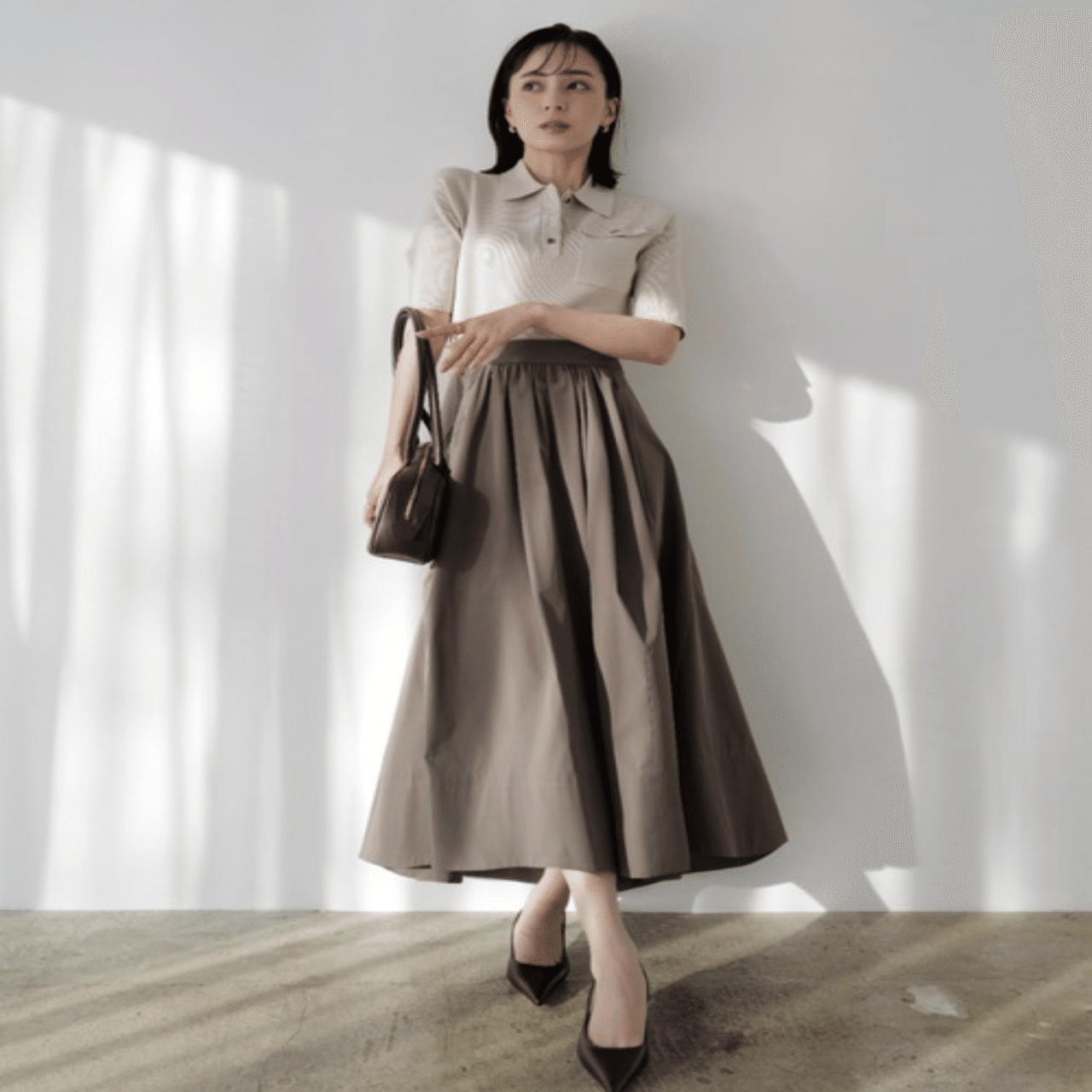 anuans 【ZOZO限定カラー】ポロニットドッキングワンピース｜anuans