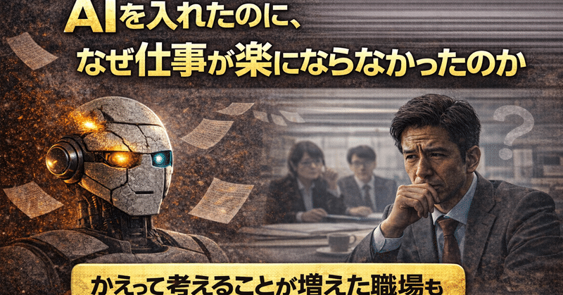 AIを入れたのに、なぜ仕事が楽にならなかったのか