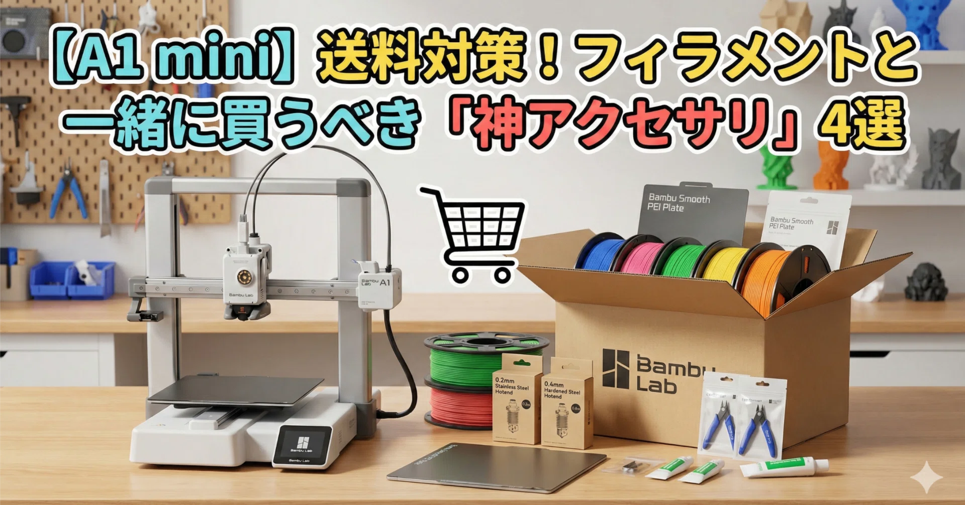 Bambu Lab A1 mini】送料を無駄にするな！フィラメント補充のついでに