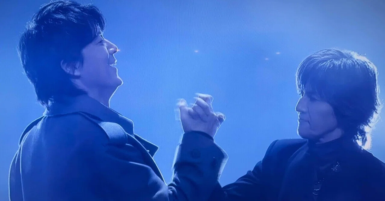 Masaharu Fukuyama dan Koshi Inaba saat kolaborasi