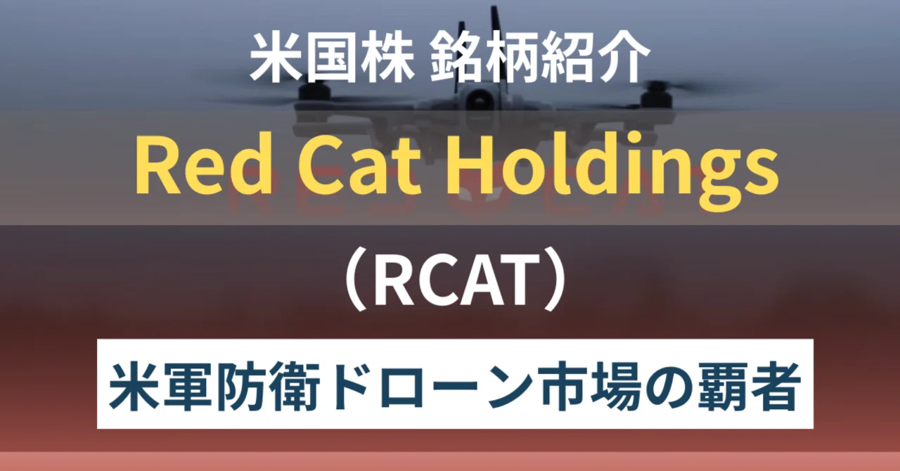 【完全版】Red Cat Holdings（RCAT）徹底分析：米軍ドローン市場の覇者は5倍株になれるのか｜ひつじ男の米国株