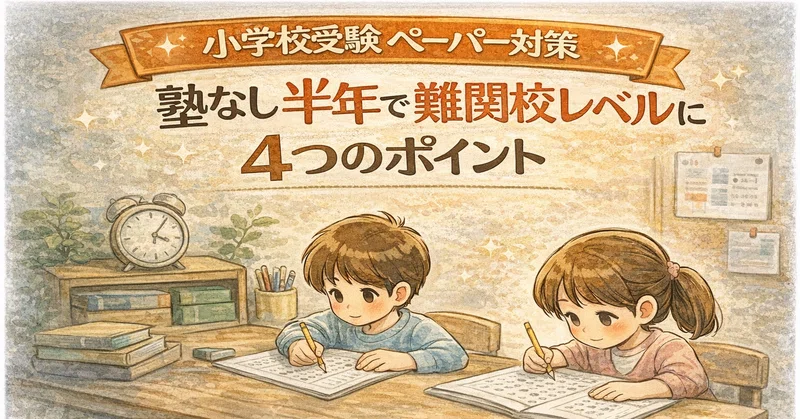 ペーパー最短攻略法 | 難関小学校合格に向けた戦略 - 年長｜静か