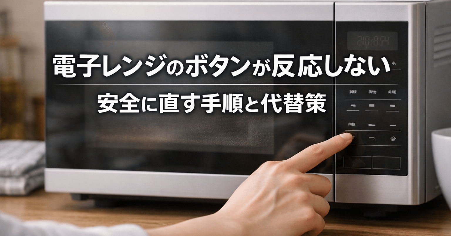 電子レンジのボタンが反応しないときの直し方自宅でできる安全対処と