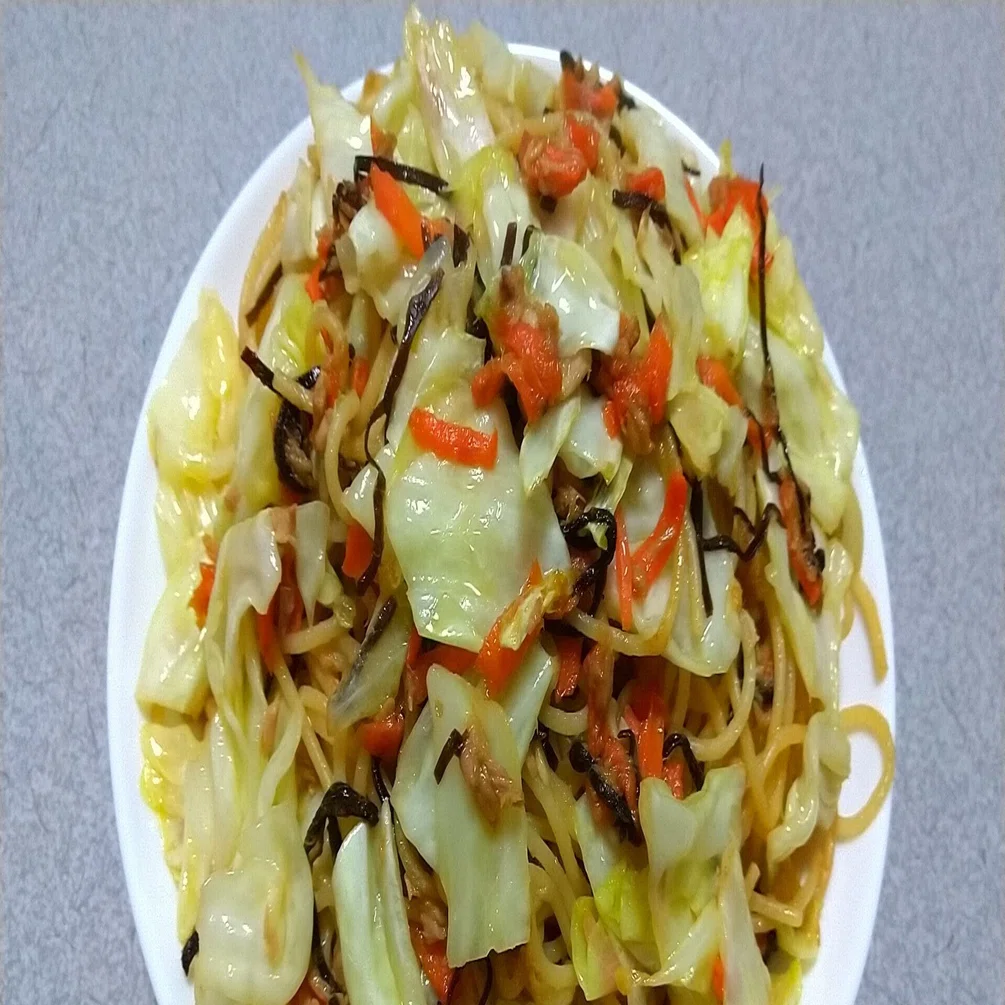 因幡兎様の『ツナと野菜の塩昆布パスタ』に挑戦｜Vめし