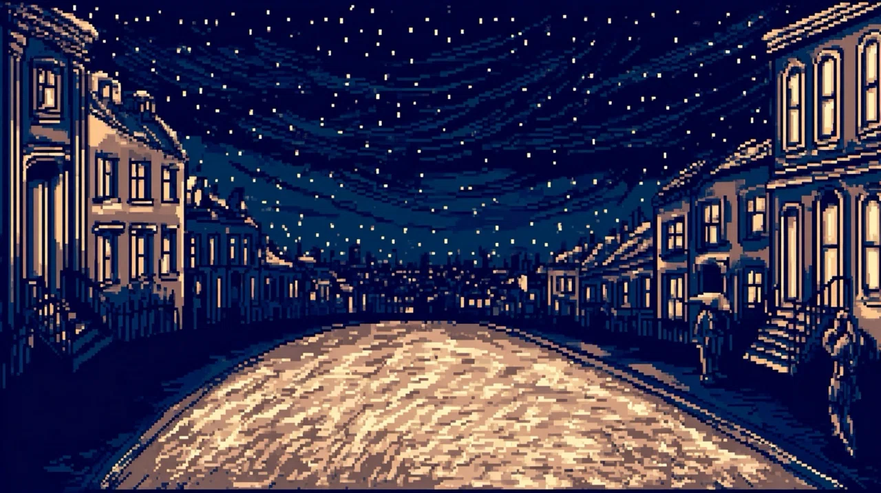 AIイラスト]街に降る雪｜みぽぽ