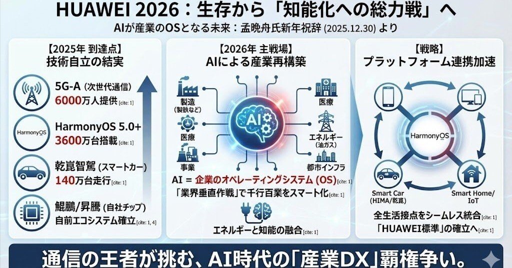 HUAWEI孟晩舟氏が語る2026年の主戦場―生存を超えた知能化への総力戦