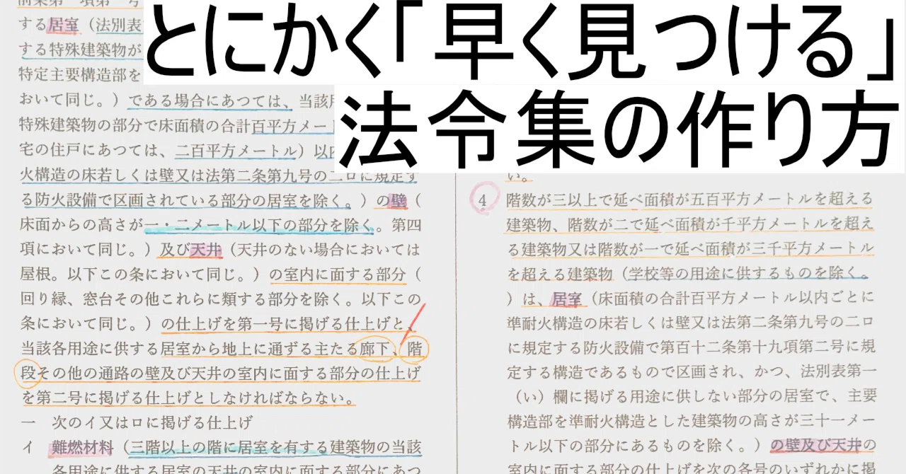一級建築士学科試験 法規＿とにかく「早く見つける」ための法令集の