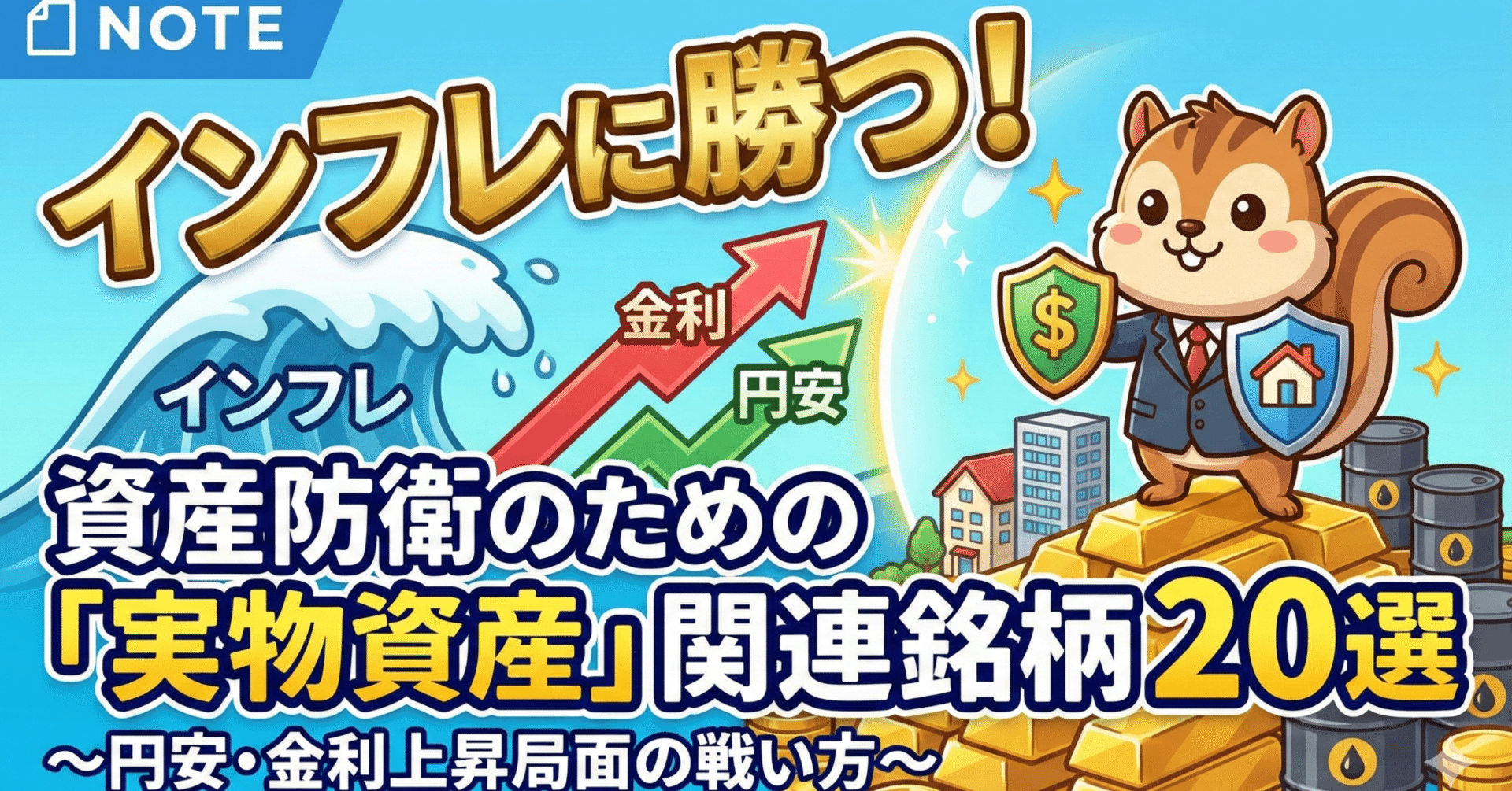 インフレに勝つ！ 資産防衛のための「実物資産」関連銘柄 20選 ～円安・金利上昇局面の戦い方～｜日本個別株デューデリジェンスセンター