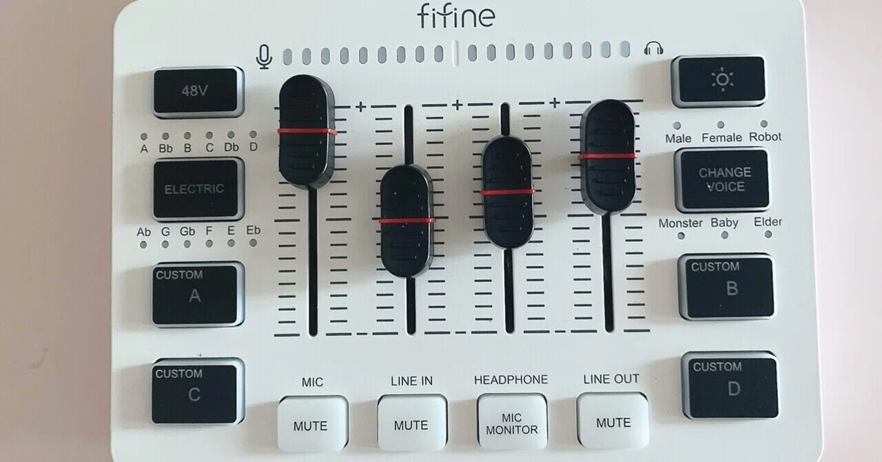 FIFINE ゲーミングオーディオミキサー オーディオインターフェース
