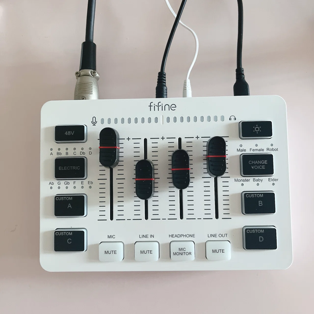 FIFINE ゲーミングオーディオミキサー オーディオインターフェース