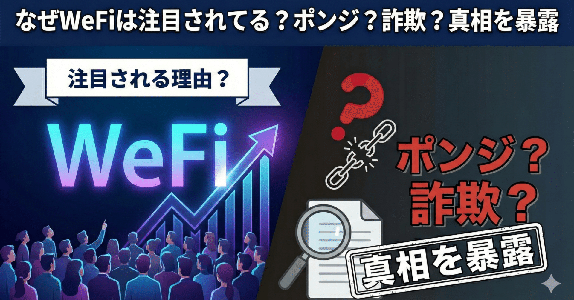 最近注目のWeFiって何？詐欺？ポンジ？真相を暴露｜秒速ニキ｜仮想通貨でFIREする人