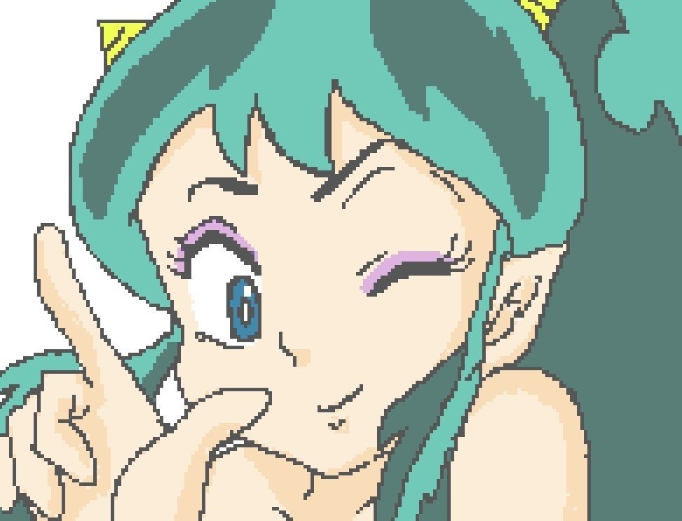 ドットでラムちゃん描いてみた めこたん 漫画 イラスト Note