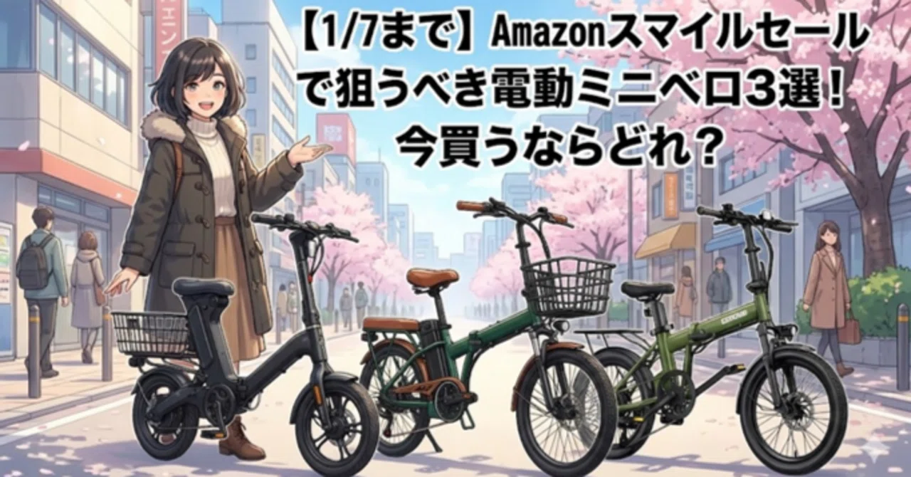 1/7まで】Amazonスマイルセールで狙うべき電動ミニベロ3選！今買うなら 