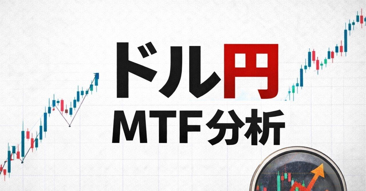 ドル円💹1/5-1/10】迷わないためのマルチタイムフレーム分析｜週足～1h足｜投資家理系大学生が徹底解説#9｜おぬ《理系大学生× FX デイトレーダー》