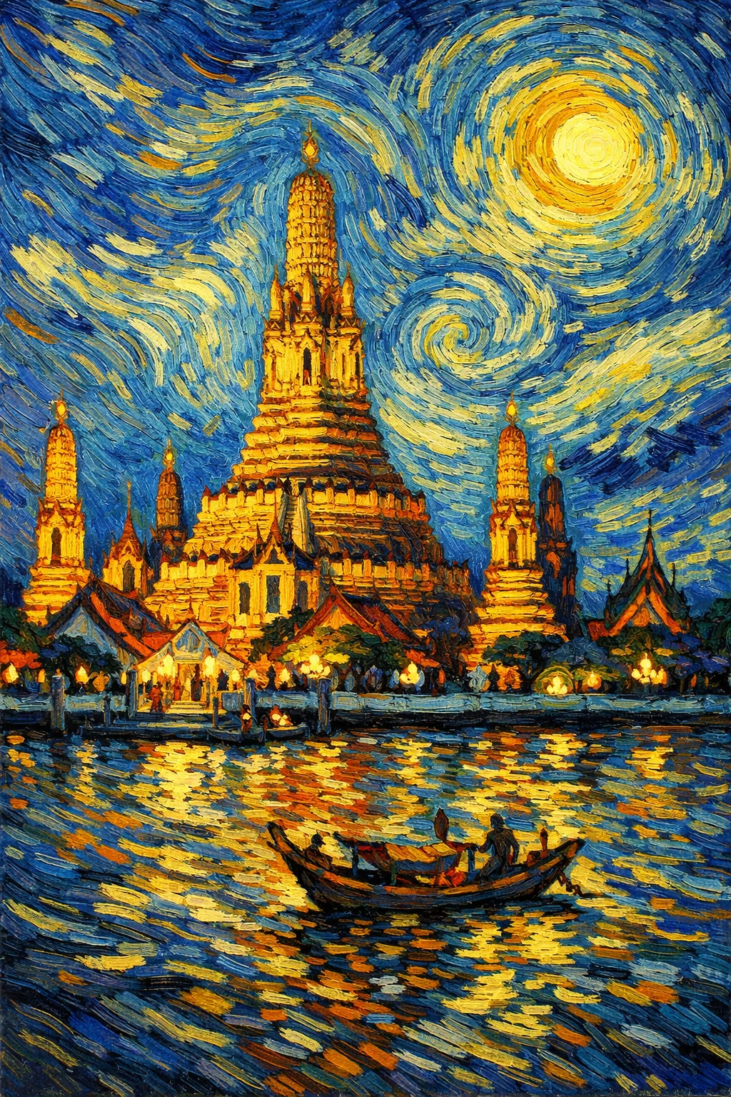 【現地購入】アンコールワット 油彩画 約40cm x 20cm カンボジア アンコールワット絵画 【公式通販】