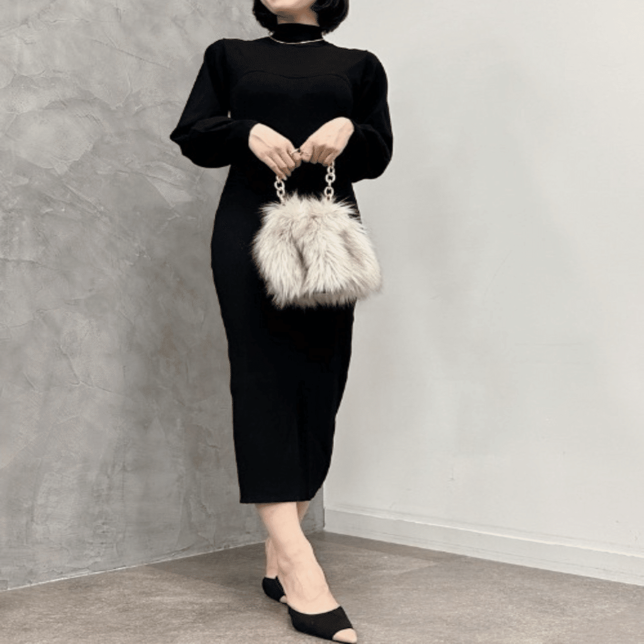 anuans ビスチェデザインニットワンピース｜anuansメルカリで販売中