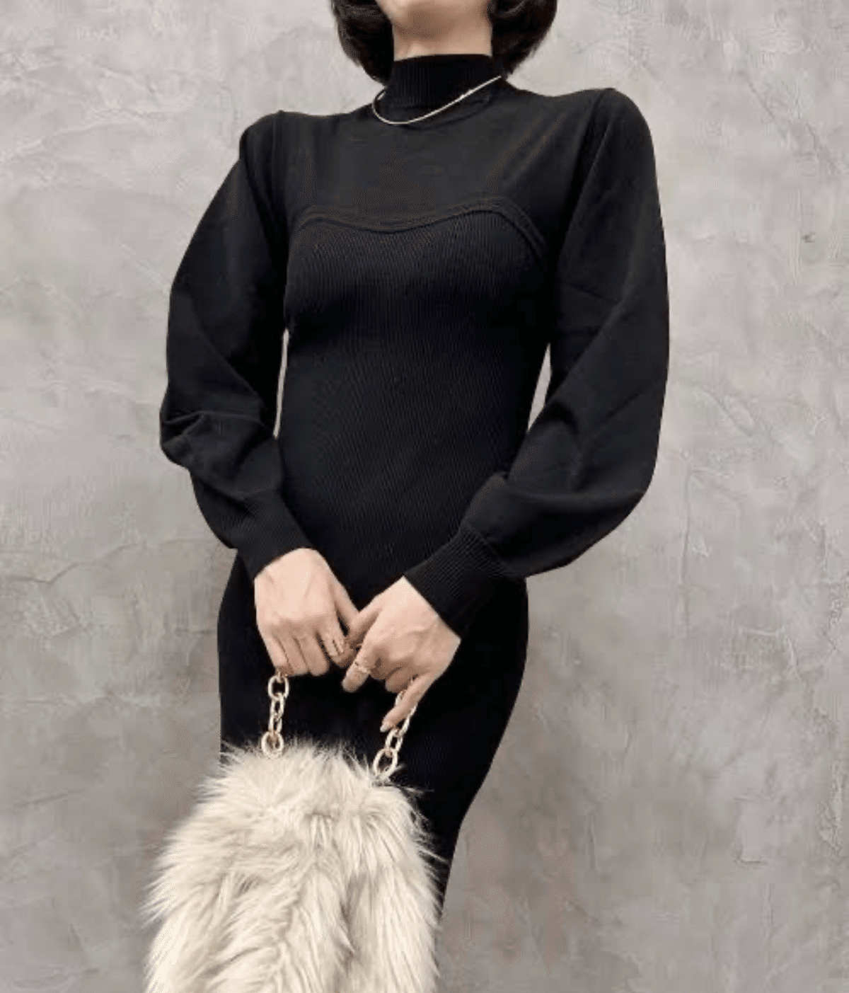 anuans ビスチェデザインニットワンピース｜anuansメルカリで販売中