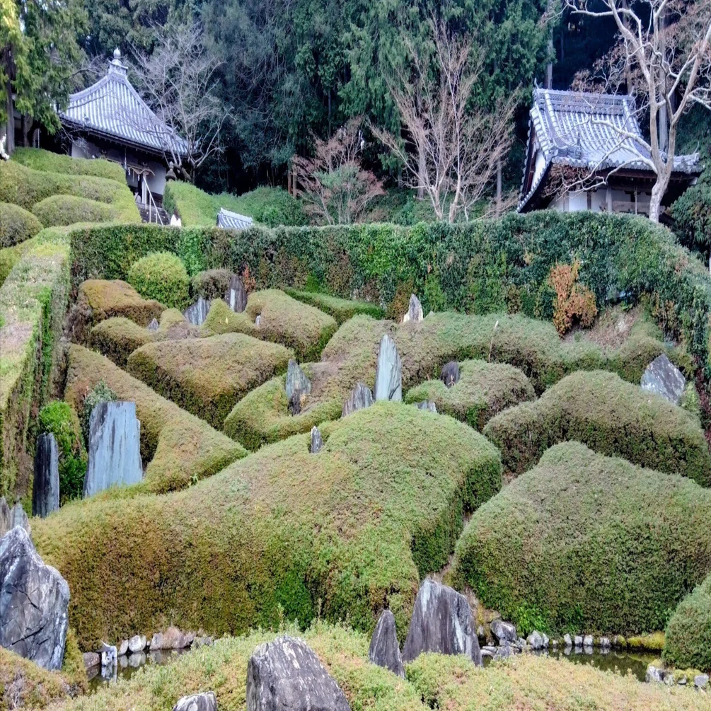 現代の造園家、重森三玲作庭の庭園、林昌寺法林の庭。｜niwa_emon