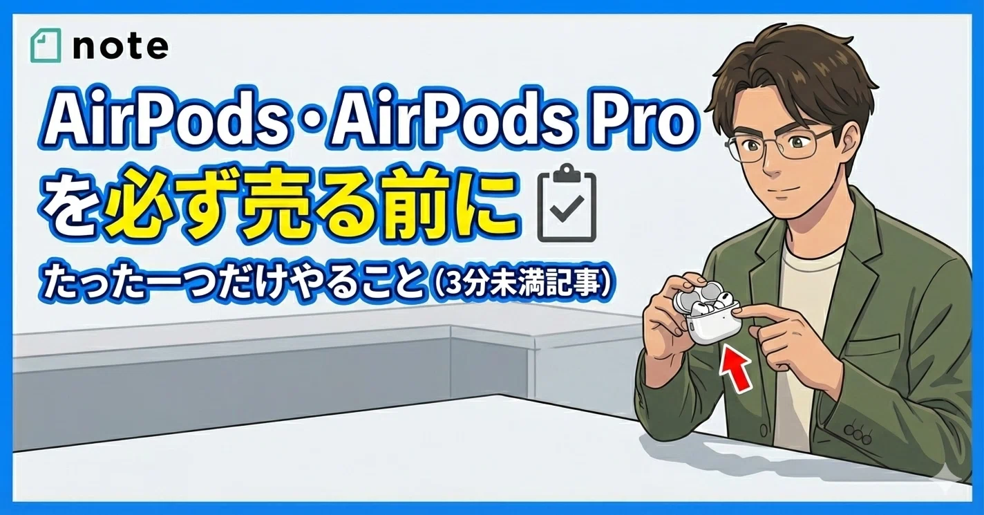 AirPods ・AirPods Pro を売る前にたった一つだけ必ずやること（3分