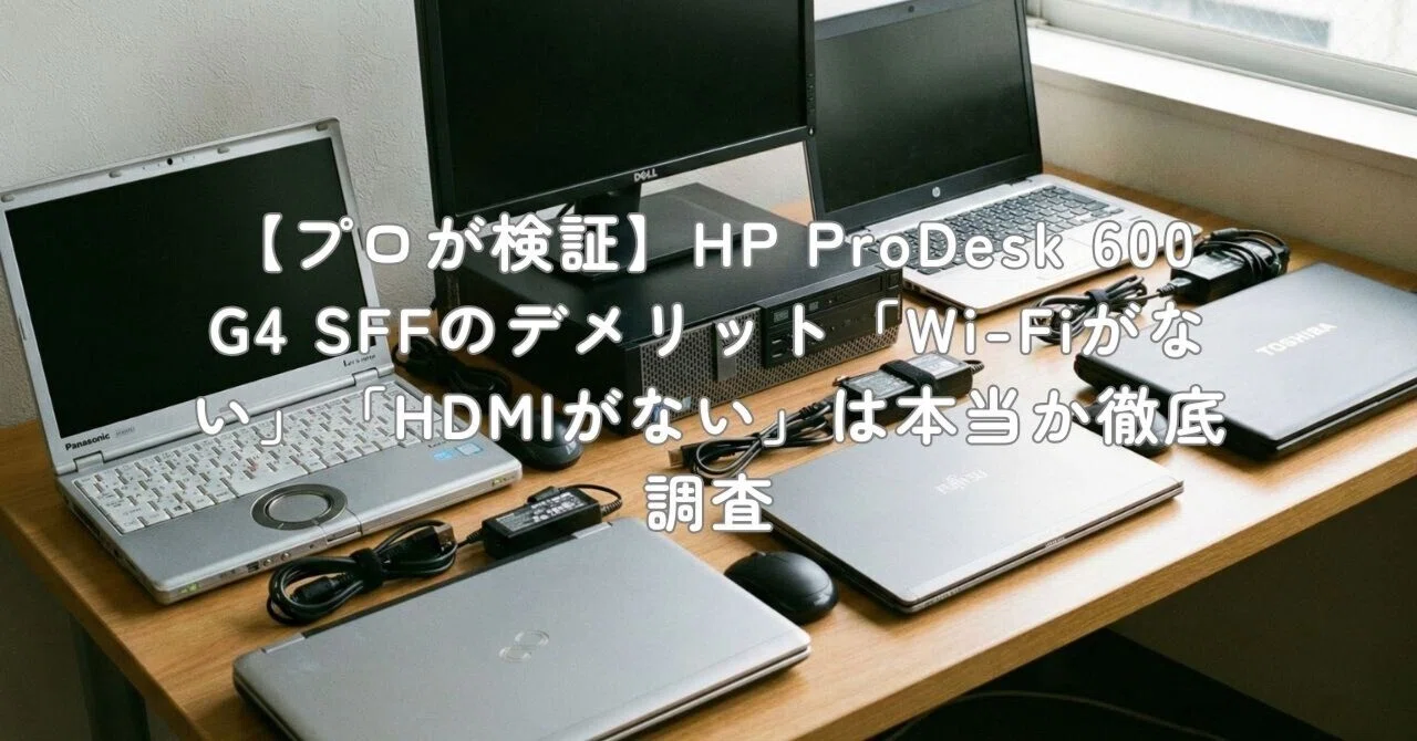 プロが検証】HP ProDesk 600 G4 SFFのデメリット「Wi-Fiがない」「HDMI