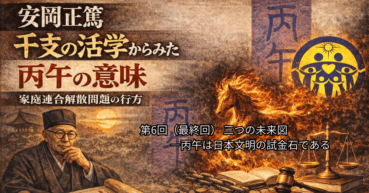 📝安岡正篤「干支の活学」から見た丙午⑥/6 🌀 第6回（最終回）三つの未来図―丙午は日本文明の試金石である｜四宮継一