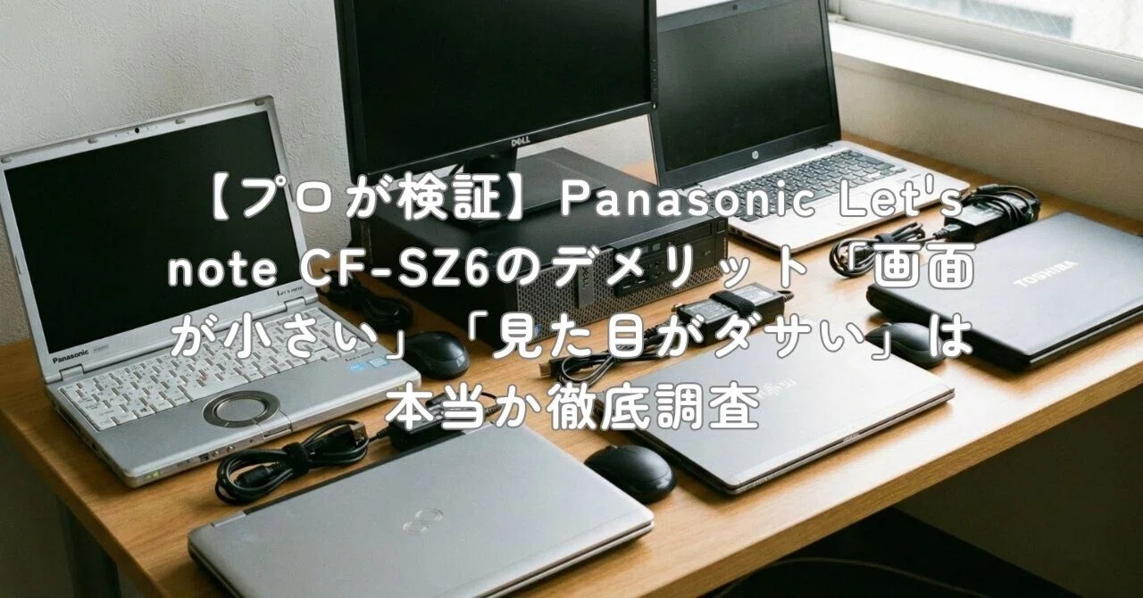 プロが検証】Panasonic Let's note CF-SZ6のデメリット「画面が小さい