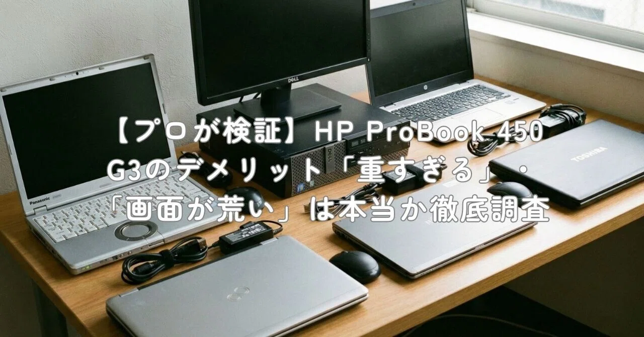 プロが検証】HP ProBook 450 G3のデメリット「重すぎる」・「画面が