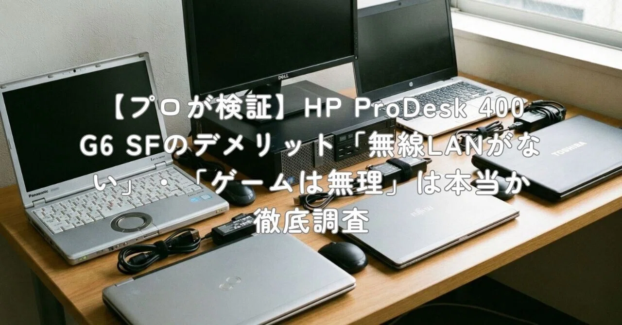 プロが検証】HP ProDesk 400 G6 SFのデメリット「無線LANがない 