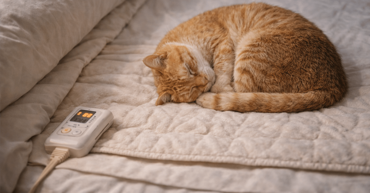 猫と電気毛布(3行日記)｜グレゴールさん