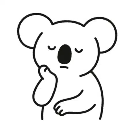 漂うコアラ