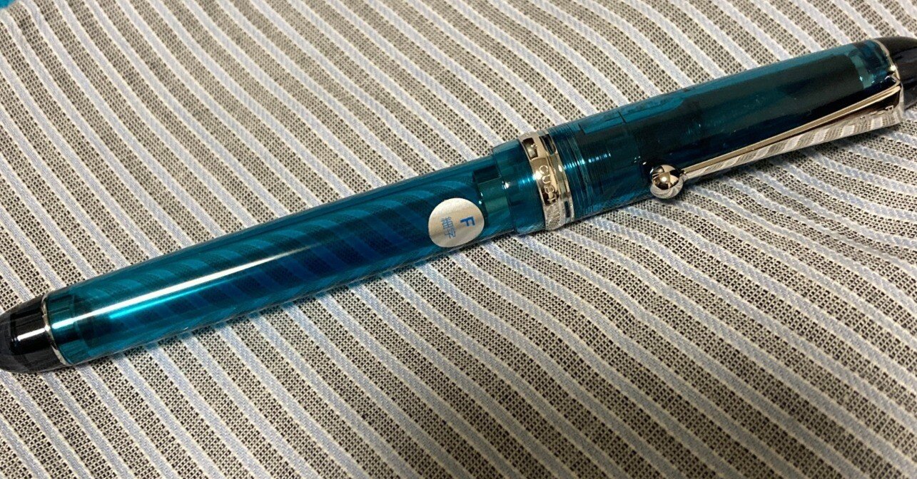 万年筆の話「PILOTカスタム74透明ターコイズグリーン」｜がんもちゃん