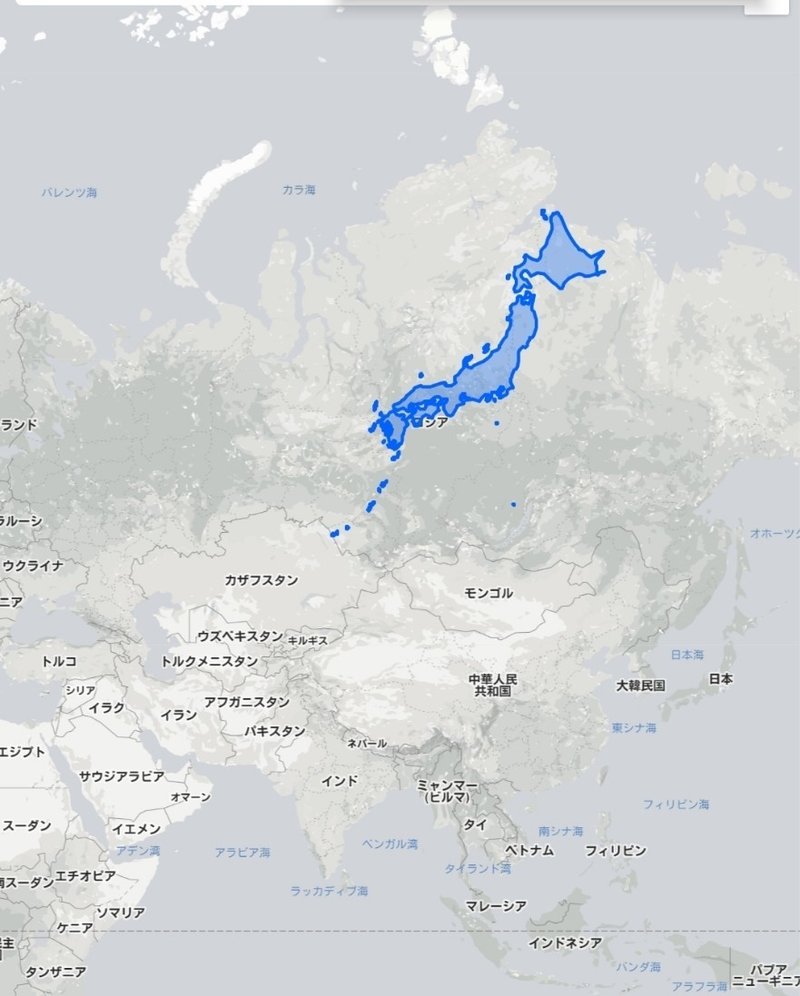 日本列島のサイズは地図上よりもかなりおおきい ささぱんだ Note 日本列島のサイズは地図上よりもかなりおおきい ささぱんだ Note
