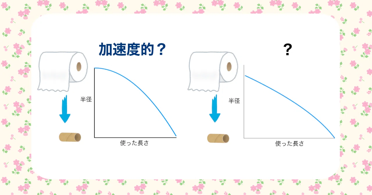 Does toilet paper decrease at an accelerating rate?｜はなまる