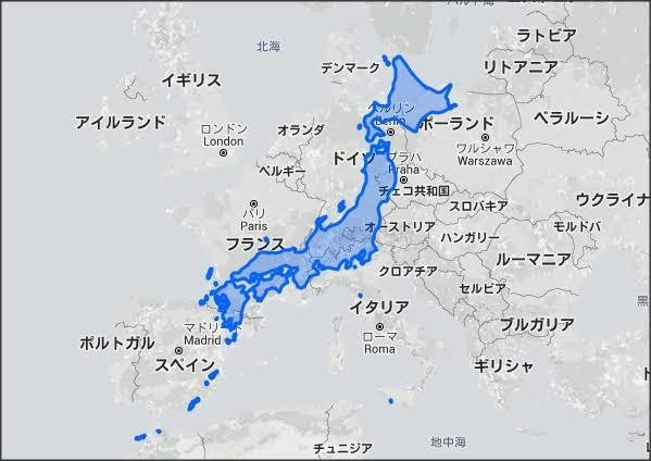 日本列島のサイズは地図上よりもかなりおおきい ささぱんだ Note 日本列島のサイズは地図上よりもかなりおおきい ささぱんだ Note