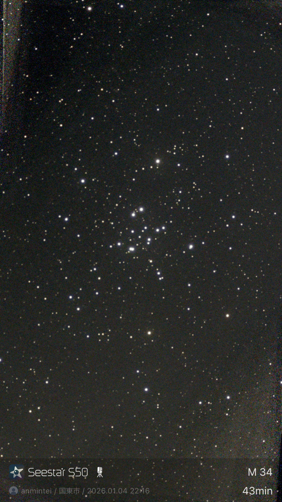 天体観測 M34 20260104｜anmintei
