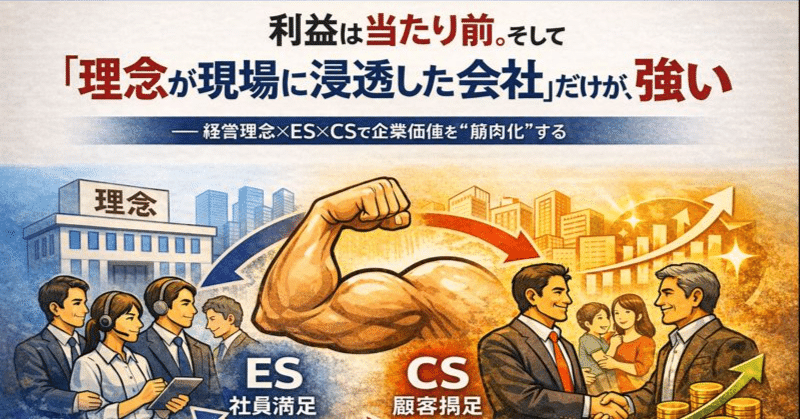 利益は当たり前。そして「理念が現場に浸透した会社」だけが、最後に