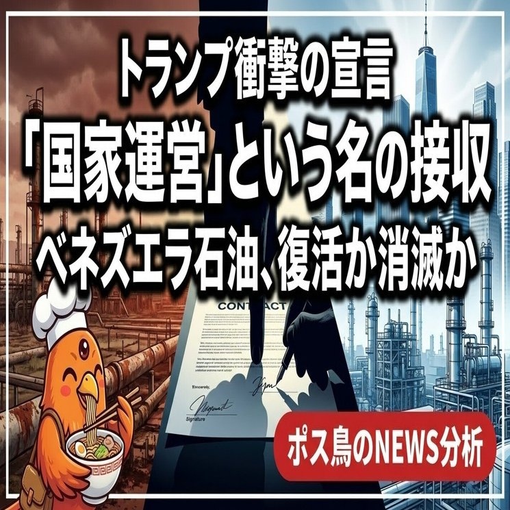 この国は今日からベネズエラは、アメリカが経営します」トランプ衝撃の接収宣言（ベネズエラ石油と2030年の地図）#ベネズエラ #トランプ #石油  #地政学 #マルコ・ルビオ #日中関係｜ポス鳥（ビジネス＆投資NEWS解説）おそらく日本で１番「事業の失敗例を載せているnote ...