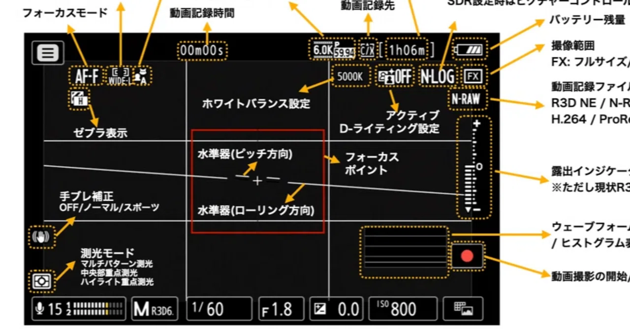 RM プロフ確認 13 どれだけ理解してる？NIKON ZRの背面液晶表示の情報｜ミズノソウ