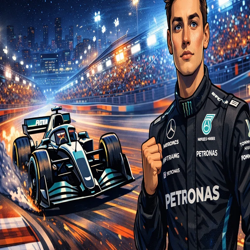 F1 応援のぼり ジョージラッセルA 2025年F1日本GP「ドライバー応援のぼり」限定販売へ─収益は日本赤十字