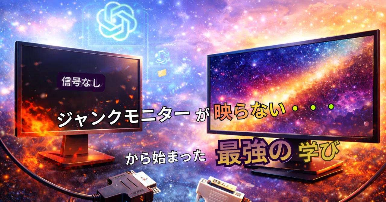 ジャンクモニターが映らない…から始まった「最強の学び」｜okayu