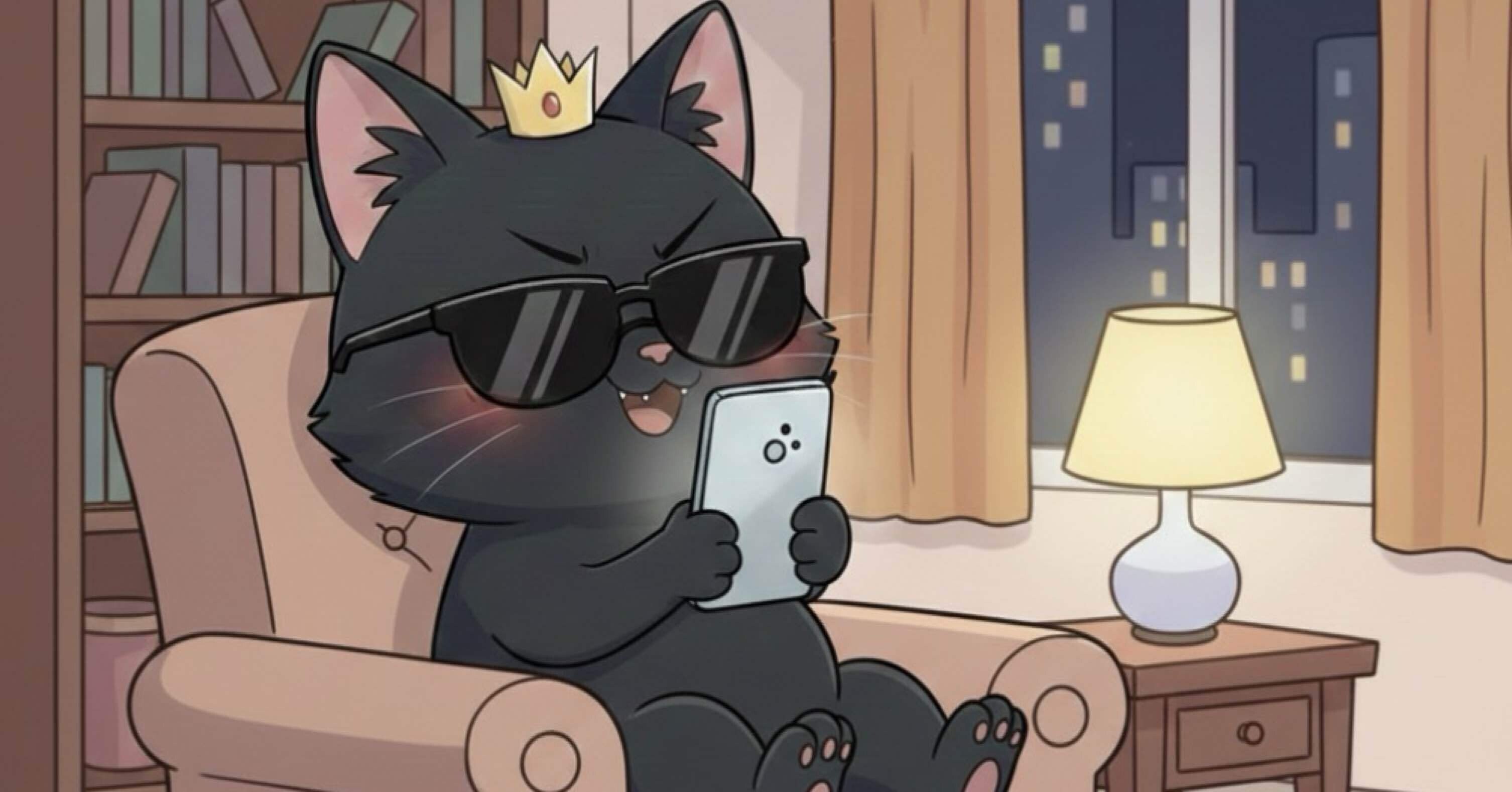 ニャーミー★黒猫 今日でお休み終了〜あーもう動きたくニャイ💦｜黒猫プリンス