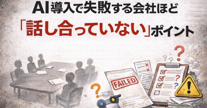 AI導入で失敗する会社ほど「話し合っていない」ポイント