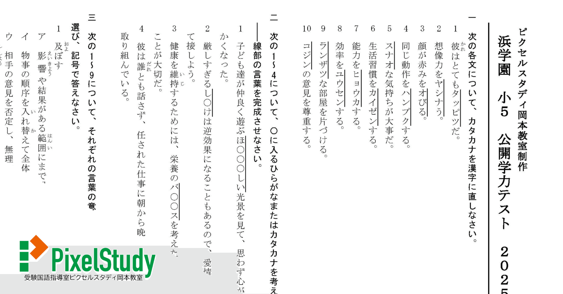 最新　2025年 5年生 公開学力テスト　前期セット 新5年 5年 日能研 全国公開模試 2025 自宅学習用 - メルカリ