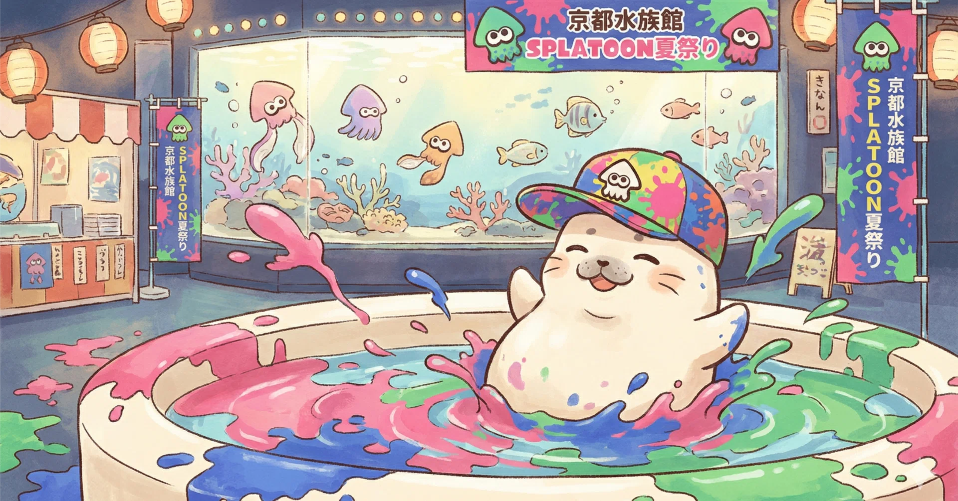 Topic】任天堂「スプラトゥーン2」とコラボ！?京都水族館で“イカした 