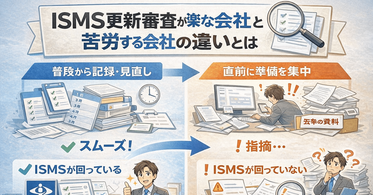 ISMS更新審査が楽な会社と苦労する会社の違いとは｜株式会社KEEP ON
