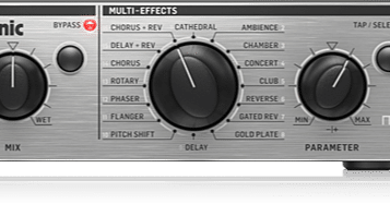 tc electronic M100は、空間系・モジュレーション系を中心に多彩な16